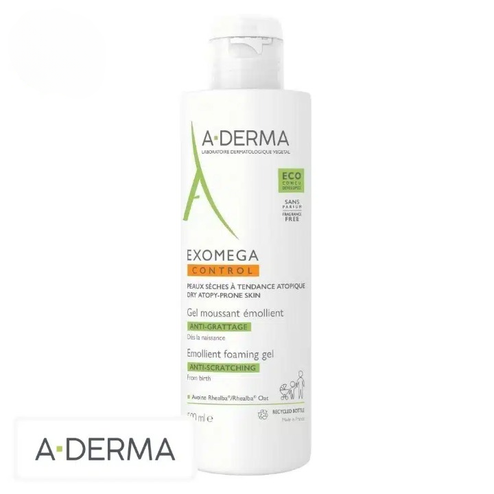 A-Derma Exomega Control Anti-Itch Emollient Foaming Gel – 500ml