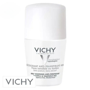 Vichy Anti-Perspirant Roll-On Deodorant for Sensitive or Hairless Skin 48h – 50ml