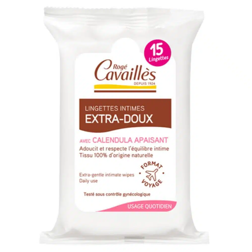 Cavaillès Extra-Soft Feminine Intimate Wipes – 15 Pack