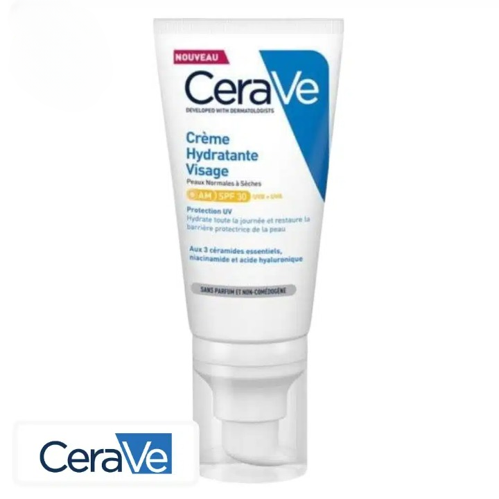 CeraVe Crème Hydratante Visage Peau Normale à Sèche Spf30 – 52ml